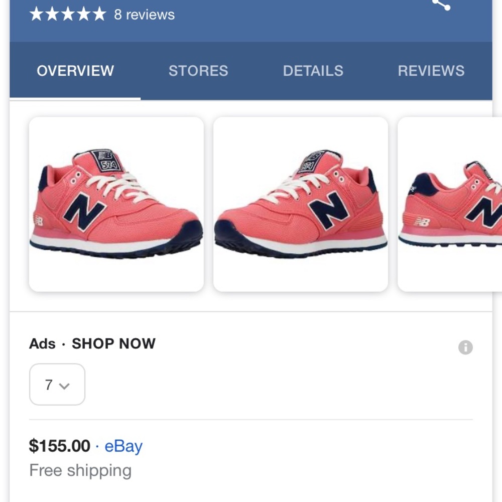 Women’s pink Mew Balance Sneakers Size 8